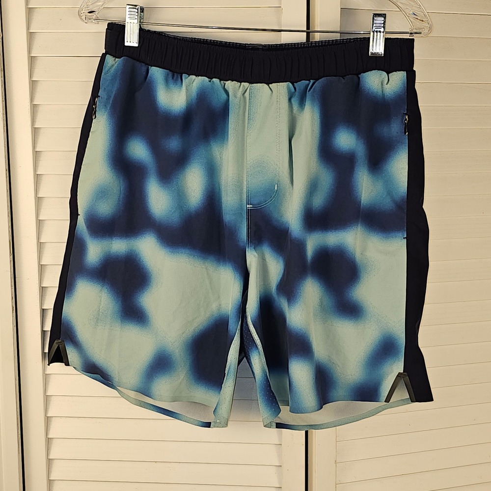 Rhone Mens‎ Blue Space Dye Athletic Shorts Medium